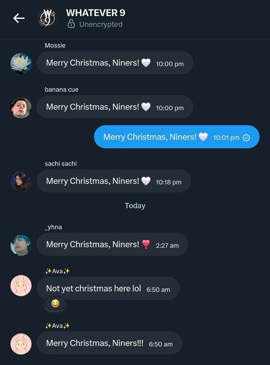 shetweetsblah's tweet photo. Take 2. Hahahaha. Merry Christmas, Niners! π€
Namiss ko lang ang plaza entry natin. π
#Whatever9 | #WhateverNine | @whatever9ofc
@avabeatrice_20 @cheerfulhoney23 @imdinosoar @itsimossie @sachisachi94278 @_yhnac18 https://t.co/cWfyhkHKwk