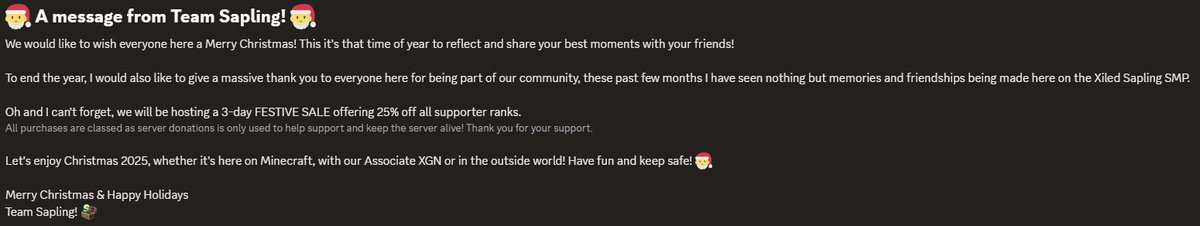 🎅 Merry Christmas and we want to say thank you for everyone who has supported us this year.