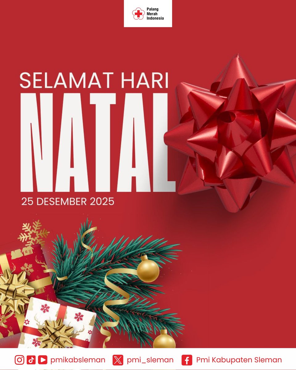Selamat Hari Natal 🎄

Di tengah sukacita Natal, kita juga mengingat saudara-saudara kita yang sedang mengalami bencana. Kiranya kasih &amp; damai Natal memberi kekuatan, pengharapan, &amp; penghiburan bagi mereka
Mari kita rayakan Natal dengan hati peduli, saling mendoakan &amp; menguatkan