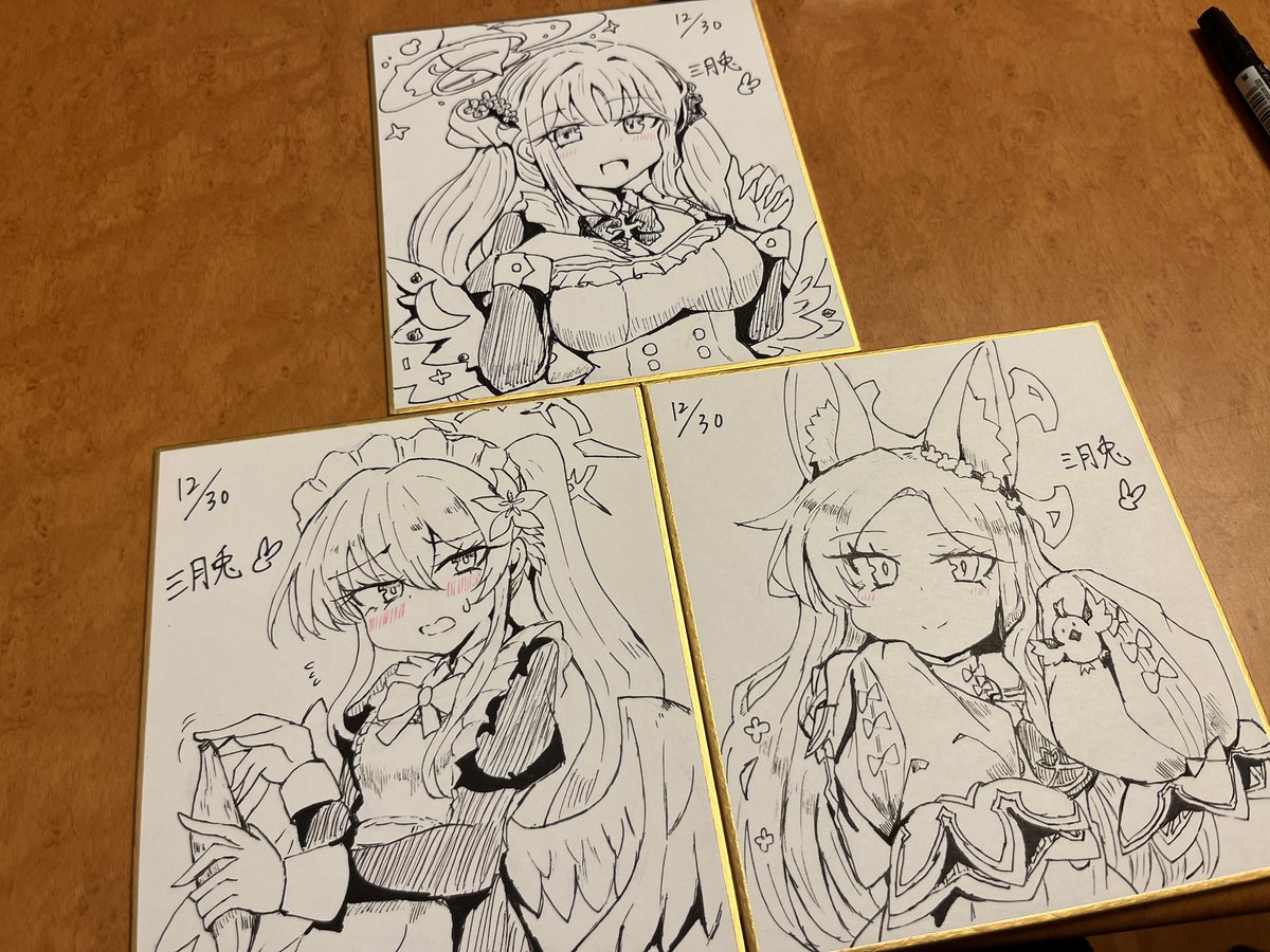 色紙ラインナップです
ティーパーティ
ウイヒナ
アズサ&イチカ
レナエリ 