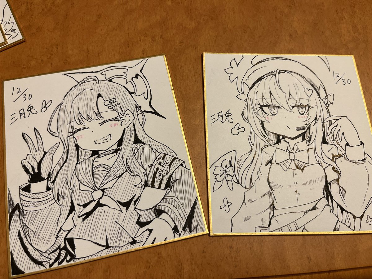 色紙ラインナップです
ティーパーティ
ウイヒナ
アズサ&イチカ
レナエリ 