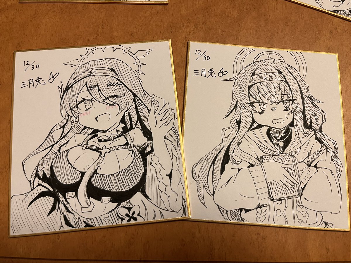 色紙ラインナップです
ティーパーティ
ウイヒナ
アズサ&イチカ
レナエリ 