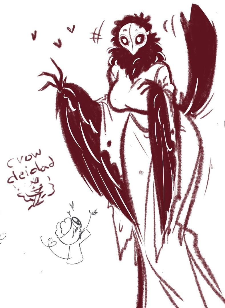 Dibujitos de mami Cor en magma. 
Debo informar también que la fecha de publicación del ajuste de la historia se está retrasando debido a improvistos. El día que se publique haré un aviso para que puedan ir a leerlo 💕✨ ¡Feliz navidad!
#CorUnderlegacy #underlegacy #skech