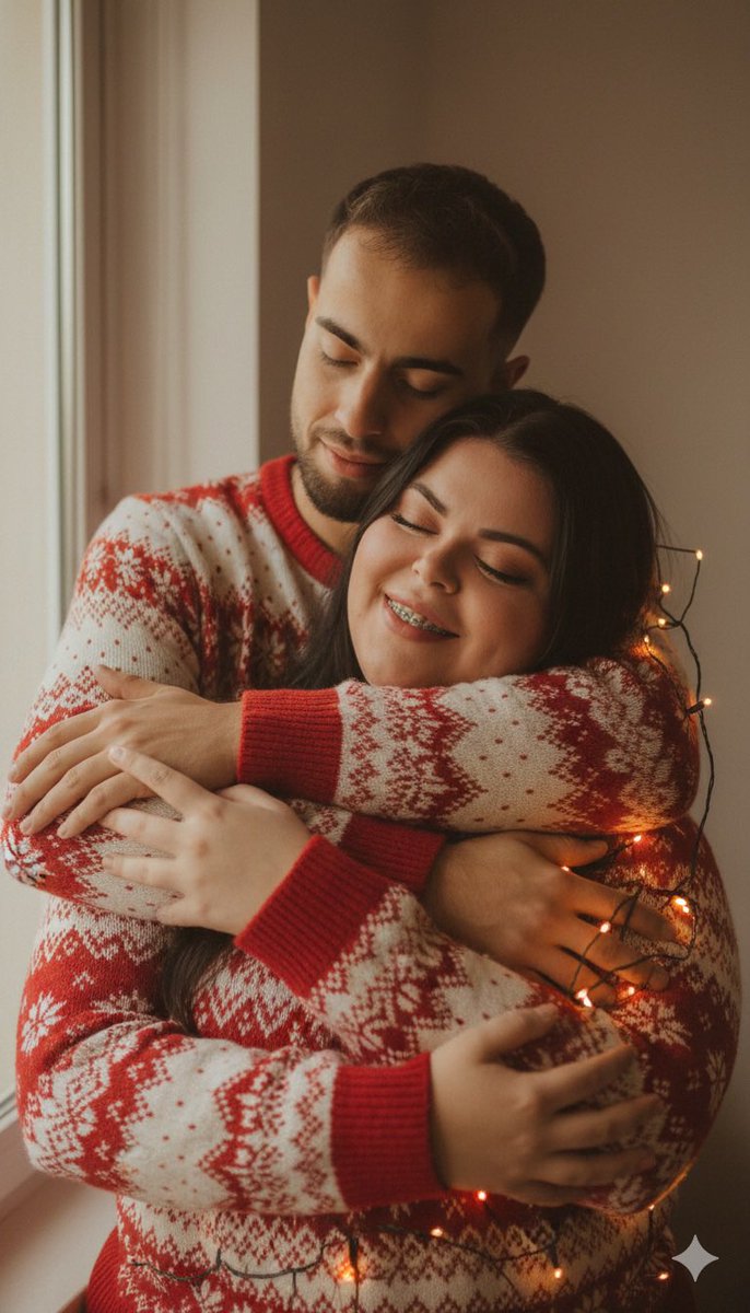 Contigo ao meu lado, o Natal tem sempre um brilho mais especial 🎄❤️