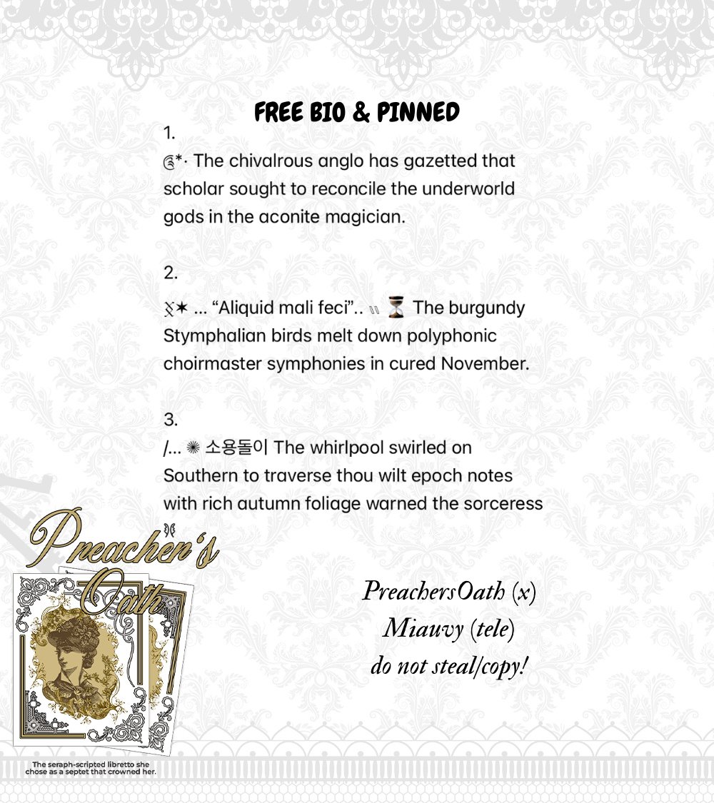 PreachersOath's tweet image. help repost? thankies~ #zonauang 

Mauvy ada 5 FREE WORDING dalam rangka mendoakan Fischera @madamebjorne agar ujian sempro nya berjalan lancar! ⚔️💢

🗓️ TAKE NOW by REPLY!

SCROLL for RULES &amp;amp; FREE WORDING!