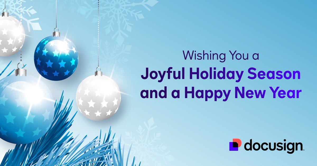 Happy Holidays from everyone at Docusign! 🌟