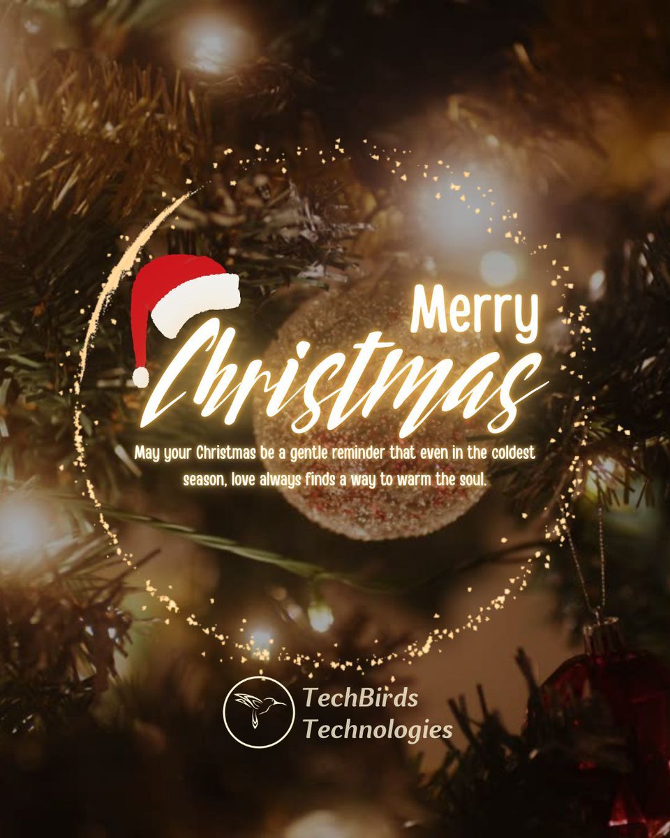 TechBirds1's tweet photo. Wishing you a Merry Christmas filled with tech joys! May your holidays shine as bright as the latest smartphone and be as smooth as a glitch-free update. #techbirds https://t.co/RKg3QUJwrA