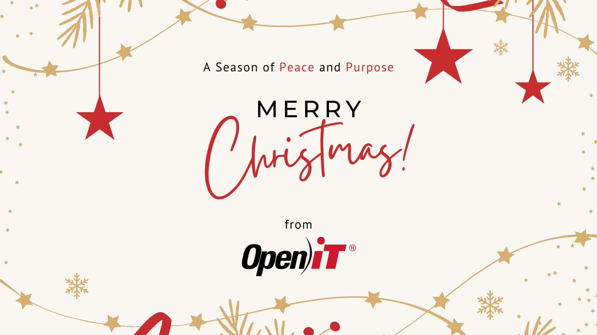 This season, we’re grateful for the people, partnerships, and progress that made the year meaningful. As we celebrate the holidays, we’re reminded that collaboration, innovation, and shared success are what truly move us forward.

From all of us at Open iT, we wish you a joyful