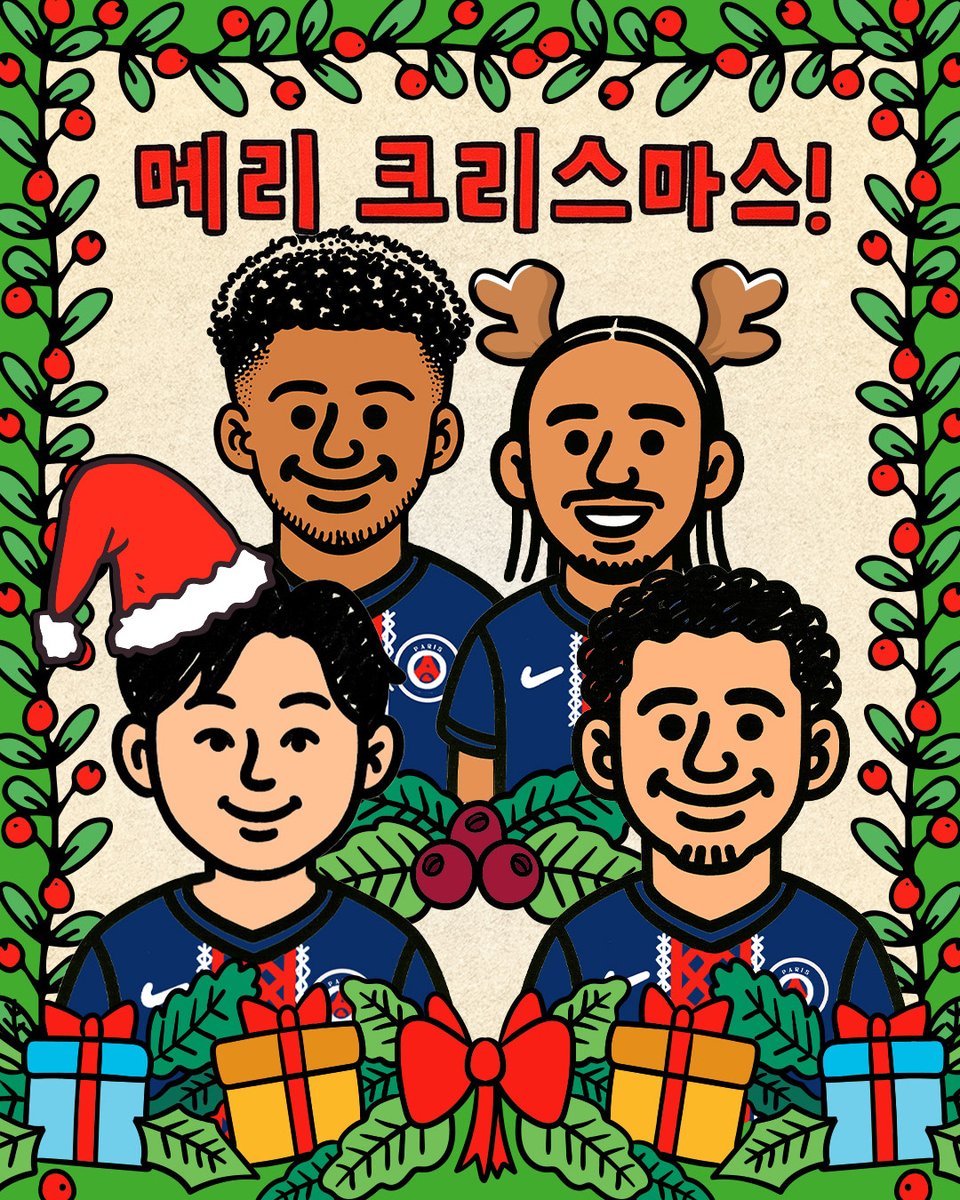 PSG_KR's tweet image. 메리 크리스마스! 🎄
따뜻하고 행복한 연말 보내세요 🔴🔵✨