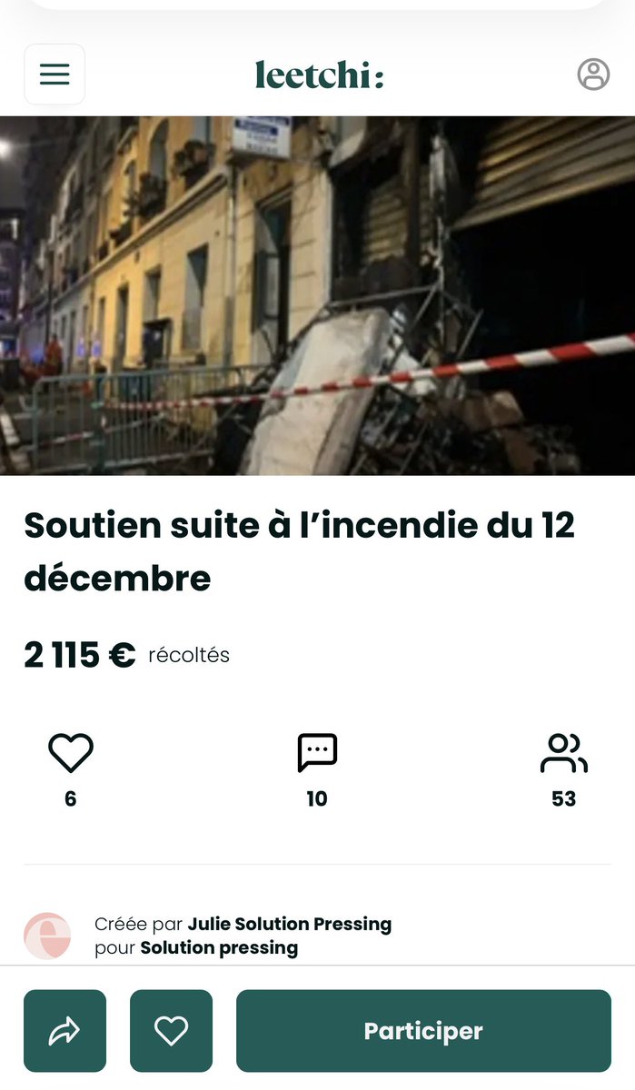 _iblevrai's tweet image. 🚨La mère d’un ami a perdu son pressing à Clichy suite à un incendie.

Merci pour l'aide ❤️

Une cagnotte a été mise en place pour l’aider :

leetchi.com/fr/c/soutien-a…