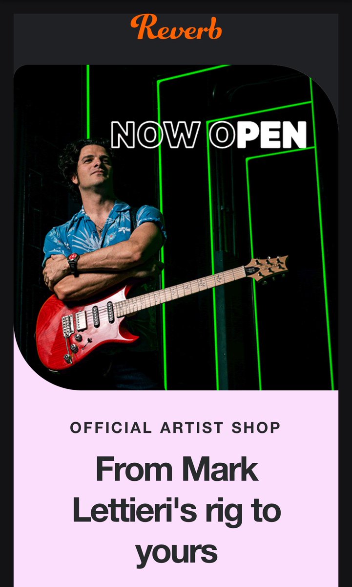 SomeGetcha's tweet image. Mark Lettieri’s Artist Shop is now open, offering the exact guitars and gear behind his unmistakable tone—from PRS Fiore prototypes to the stage-tested instruments he used with Snarky Puppy and the Fearless Flyers.

Affiliate: tidd.ly/4p8HjcX