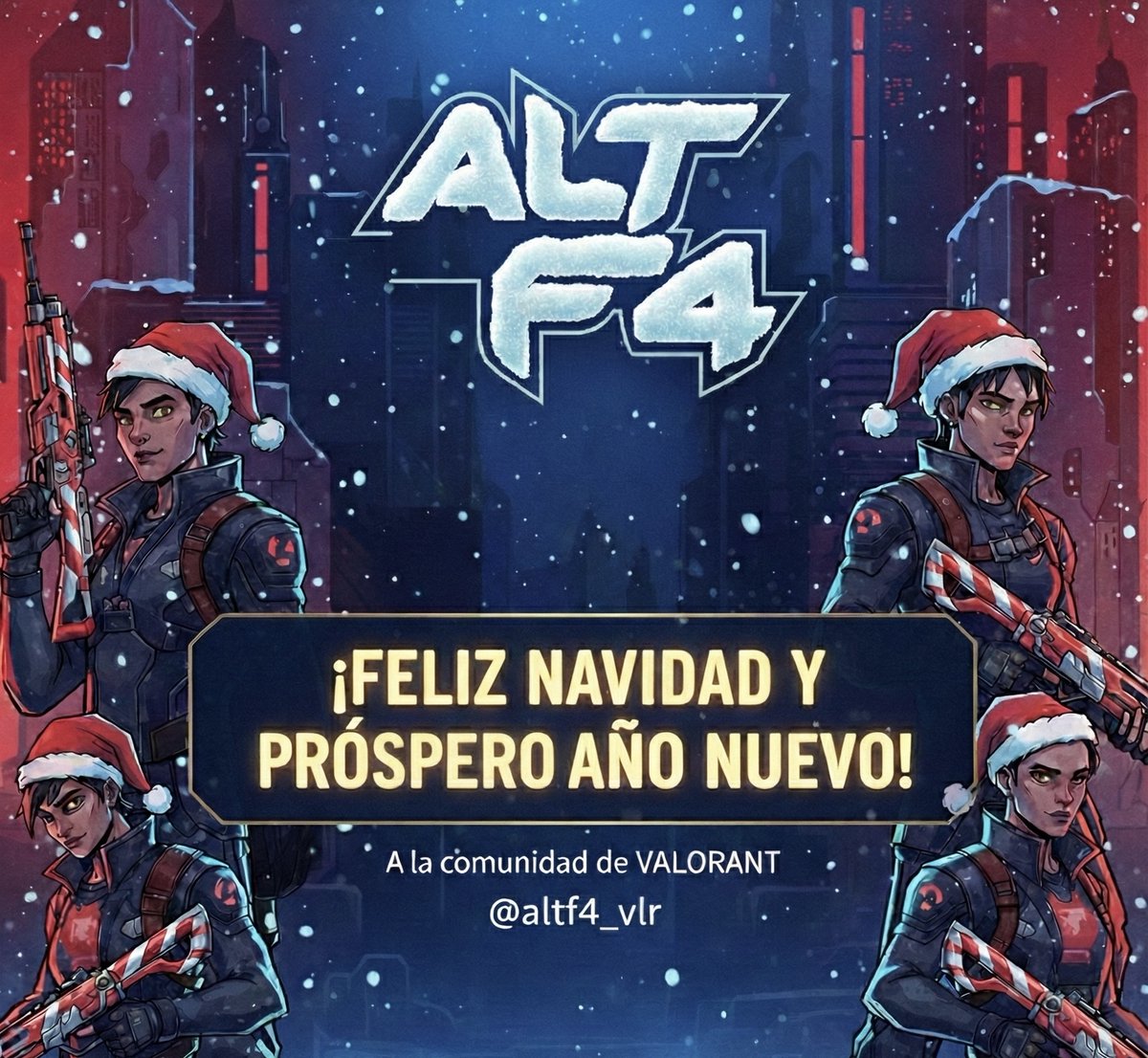 AltF4_VLR's tweet image. ¡Felices fiestas de parte de ALT F4! ✨

Que esta Navidad esté llena de paz, alegría y buenos momentos rodeados de sus seres queridos. Disfruten mucho la cena y la compañía. ¡Un abrazo grande para toda la comunidad! 🎁🎅