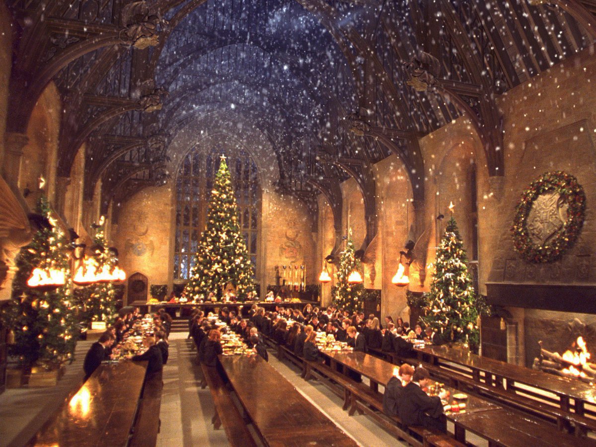 PopCulture2000s's tweet image. christmas at hogwarts