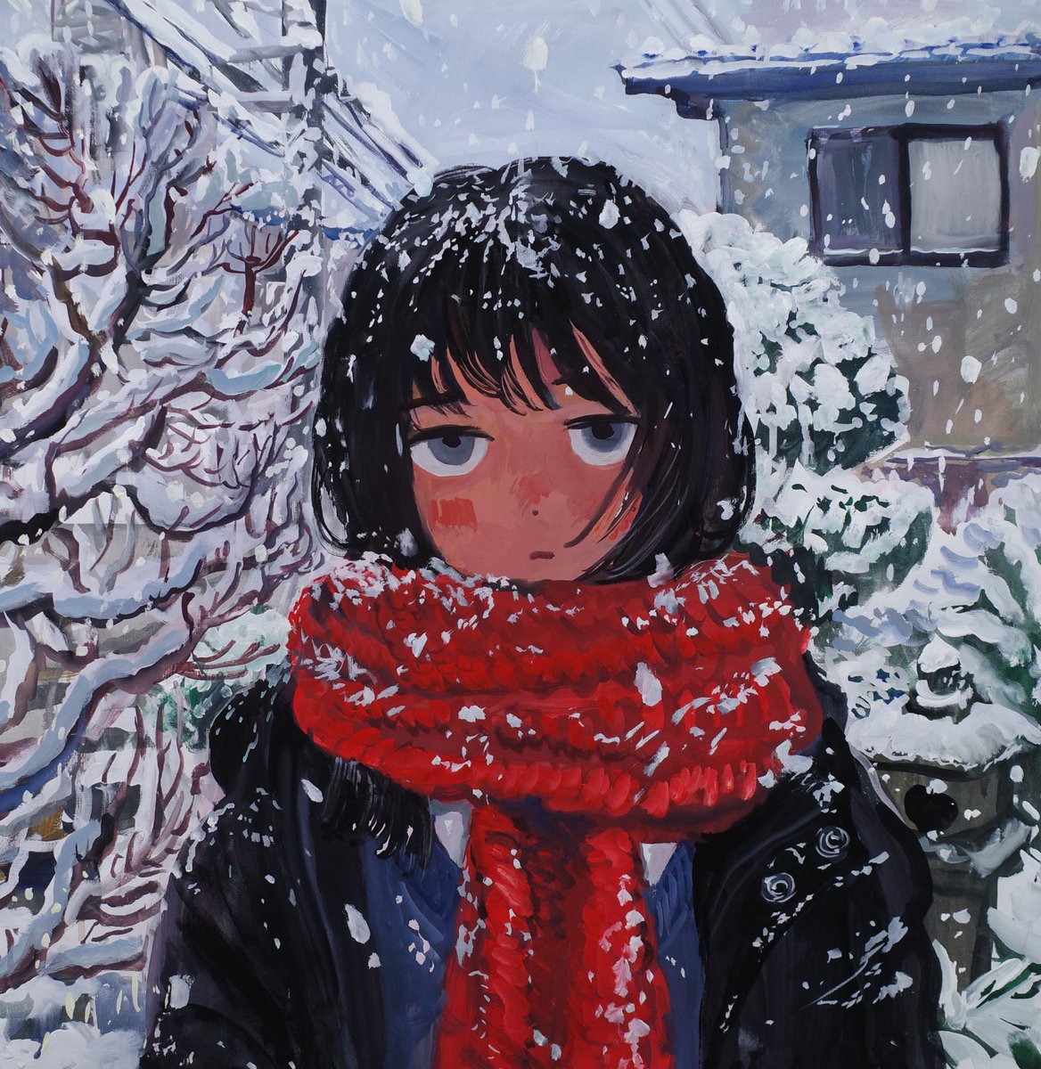 manuhamu's tweet image. 雪の絵
