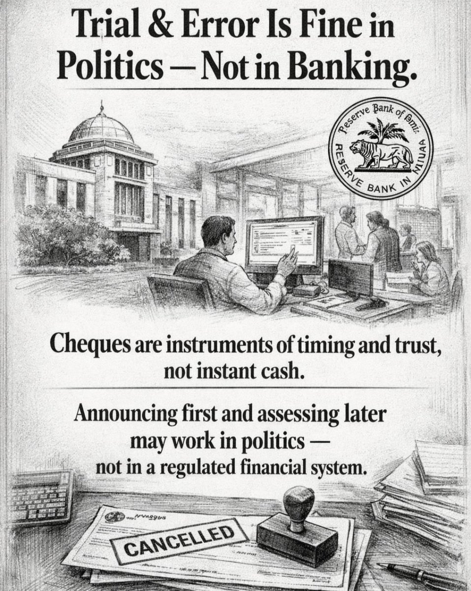 Continuous clearing Phase 2 is deferred — but even Phase 1 was never needed in the Indian context.

For decades, the cheque has served Indian commerce not as a payment shortcut, but as a time-tested financial instrument built on trust and timing. It was never meant to be instant.