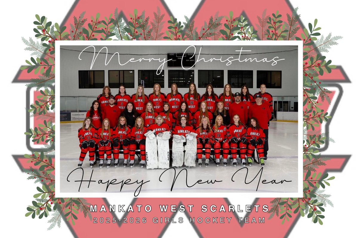 Happy Holidays from Scarlet Girls Hockey!!