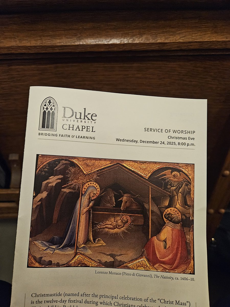 arunja's tweet photo. Christmas Eve service @DukeChapel https://t.co/ehfIC3lx8M