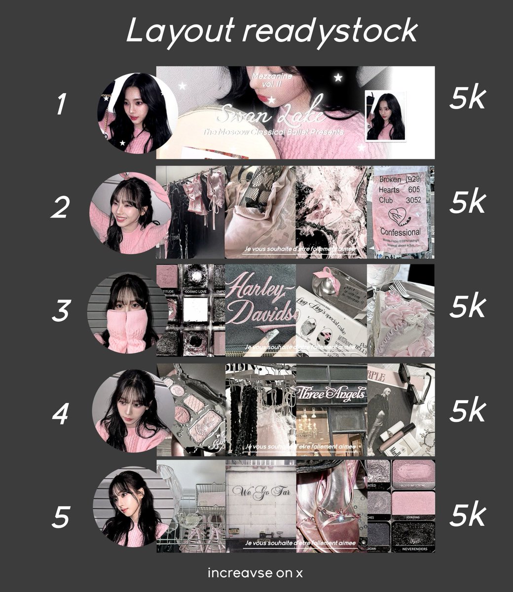 increavse's tweet image. help repost yaa, thankies!

Haloo, aku ada 10 layout readystock Karina Aespa update terbaru ini! harganya 5k/each sudah free retext.

#zonauang