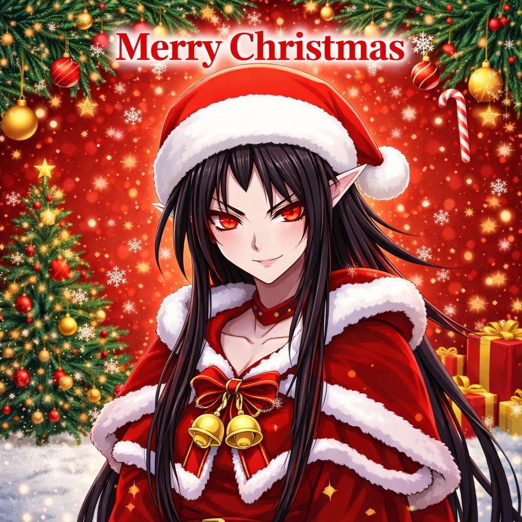 LindaLena293458's tweet photo. ✨🎄 Merry Christmas! 🎅
Holiday vibes with a little dark magic ❄️🔥

#MerryChristmas #ChristmasVibes #AnimeArt https://t.co/mkkuQRg0Fs