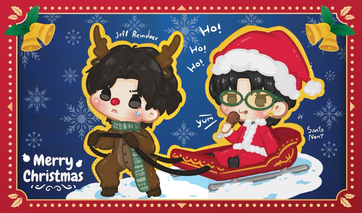 Ho Ho Ho Merry Christmas  นะคับทุกคน ขอวันนี้เป็นวันที่ดีของทุกคนน๊า ไม่แน่อาจได้เจอซานต้านนท์ กับเรนเดียร์เจฟ ไปหาในฝันก็ได้🎄
(ระวังไก่งวงขอท่านไว้ให้ดีๆ)
#นนท์แฟมสายอาร์ต #NONTTANONT #JeffSatur