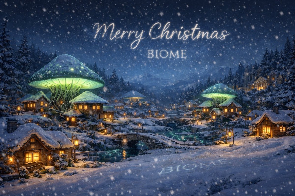 BootGordon's tweet photo. Wishing all with @nexusfusioncap &amp; from the $BIOME village a peaceful, happy Merry Christmas 🎄 

What a year it´s been, what a ride we´ve taken reflecting back on all torrents, currents, ebb &amp; flow. 🥂🍄☯️ https://t.co/gf3tjIlnEZ