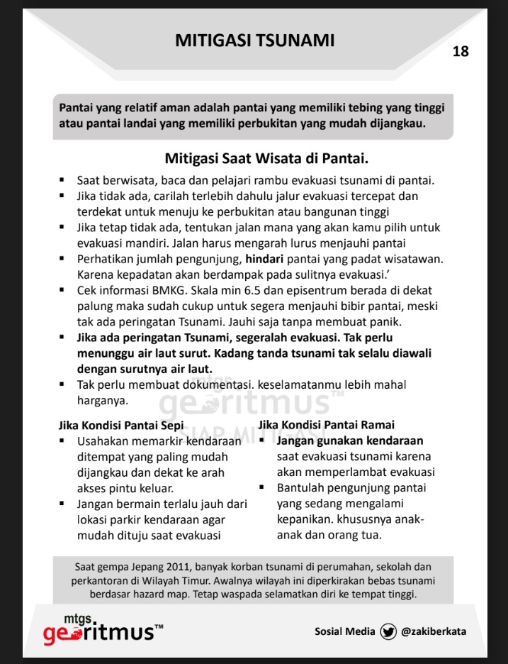 Mitigasi saat berwisata di Pantai