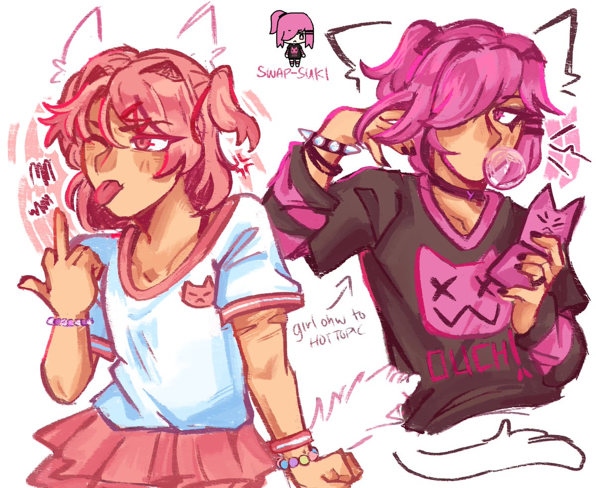 oomf gave me a new brush and I started cookin:3
<a href="/BlueQuacker/">Quacker 🦆</a>'s SWAP NATSUKI !

#DDLC #DokiDokiLiteratureClub
