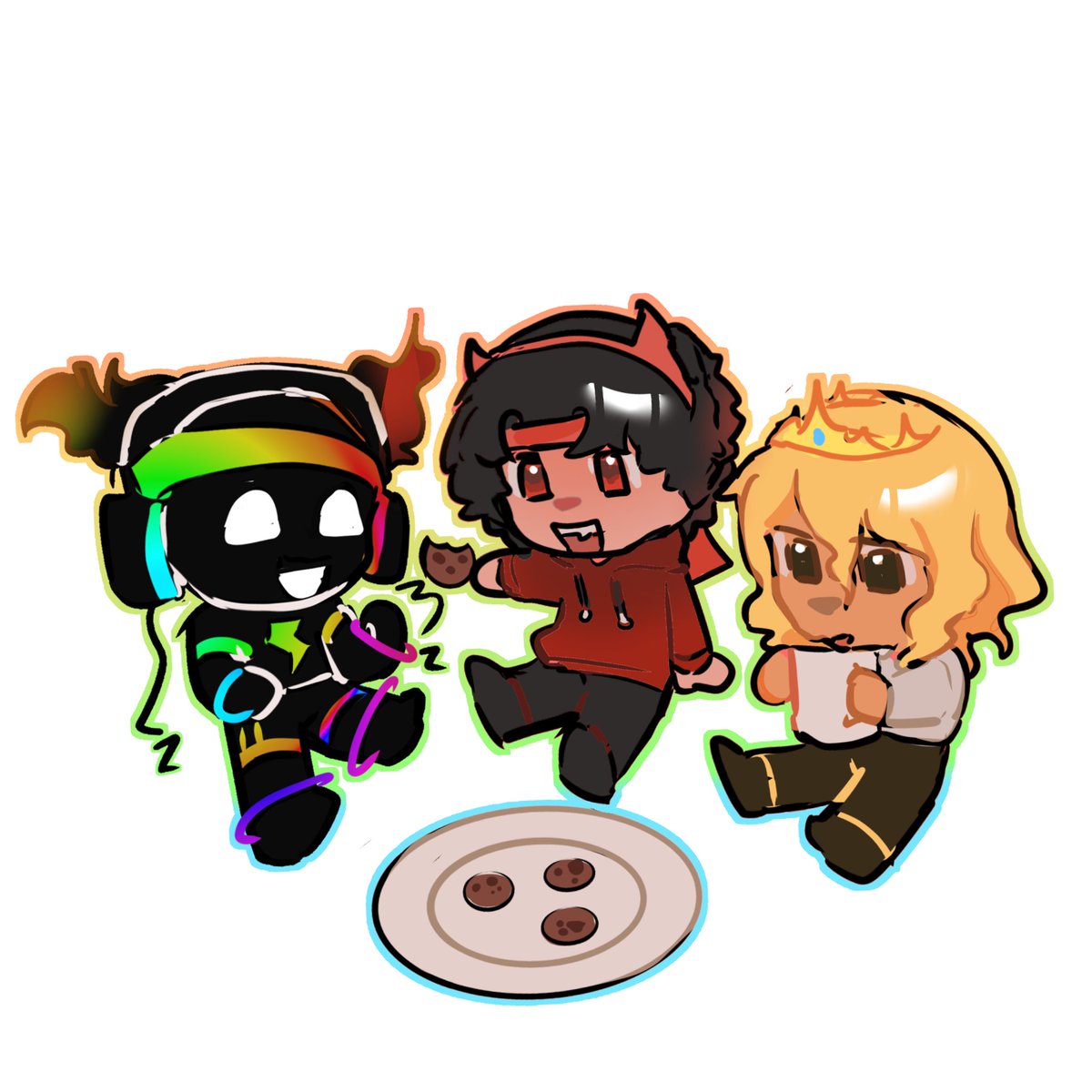 Pooshou's tweet photo. #UnstableUniverse quartet and christmas in current timeline https://t.co/TLyBNNZAuk