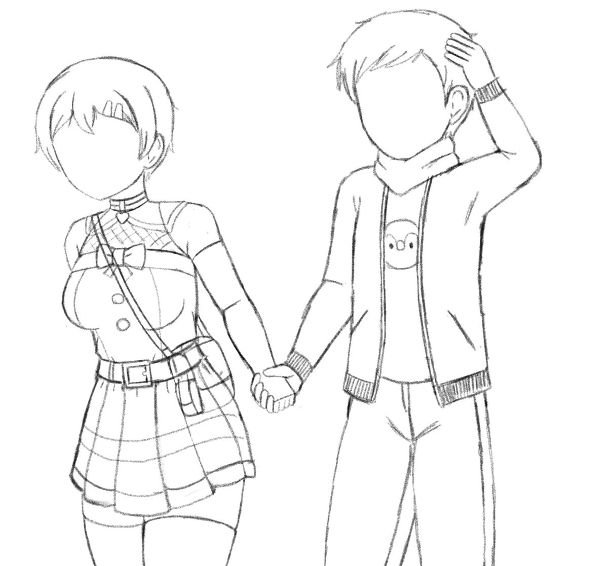 Lineart finished Expect the drawing tomorrow ;D, image size:1200x1117