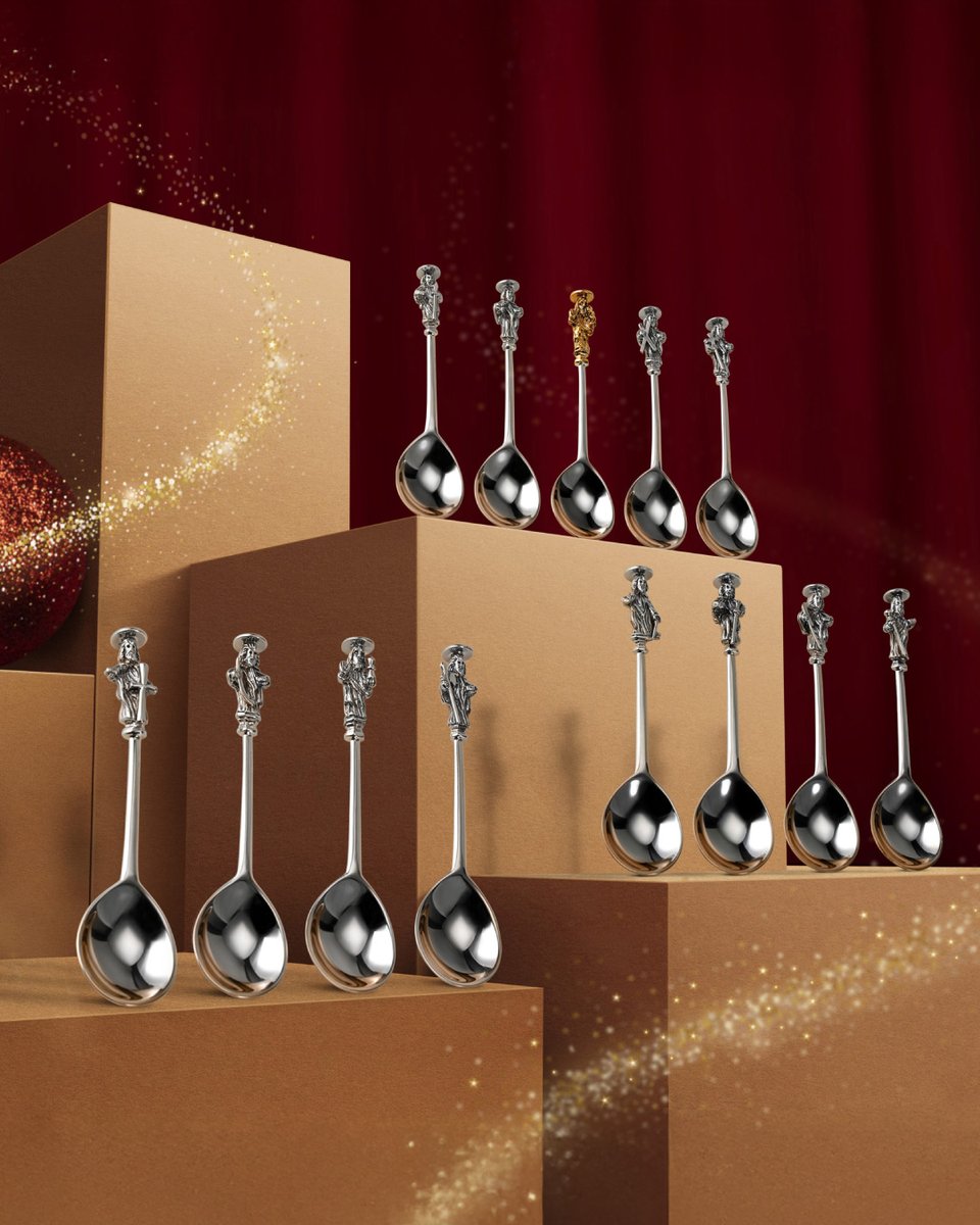 Wishing all a Merry Christmas!

Featuring  our Apostle spoons, complete with a 13th spoon possessing a 24K gilt handle: The Master, or Saviour, representing Christ.

#Comyns #ComynsSilver #WilliamComyns #Silver #Gifts #Christmas