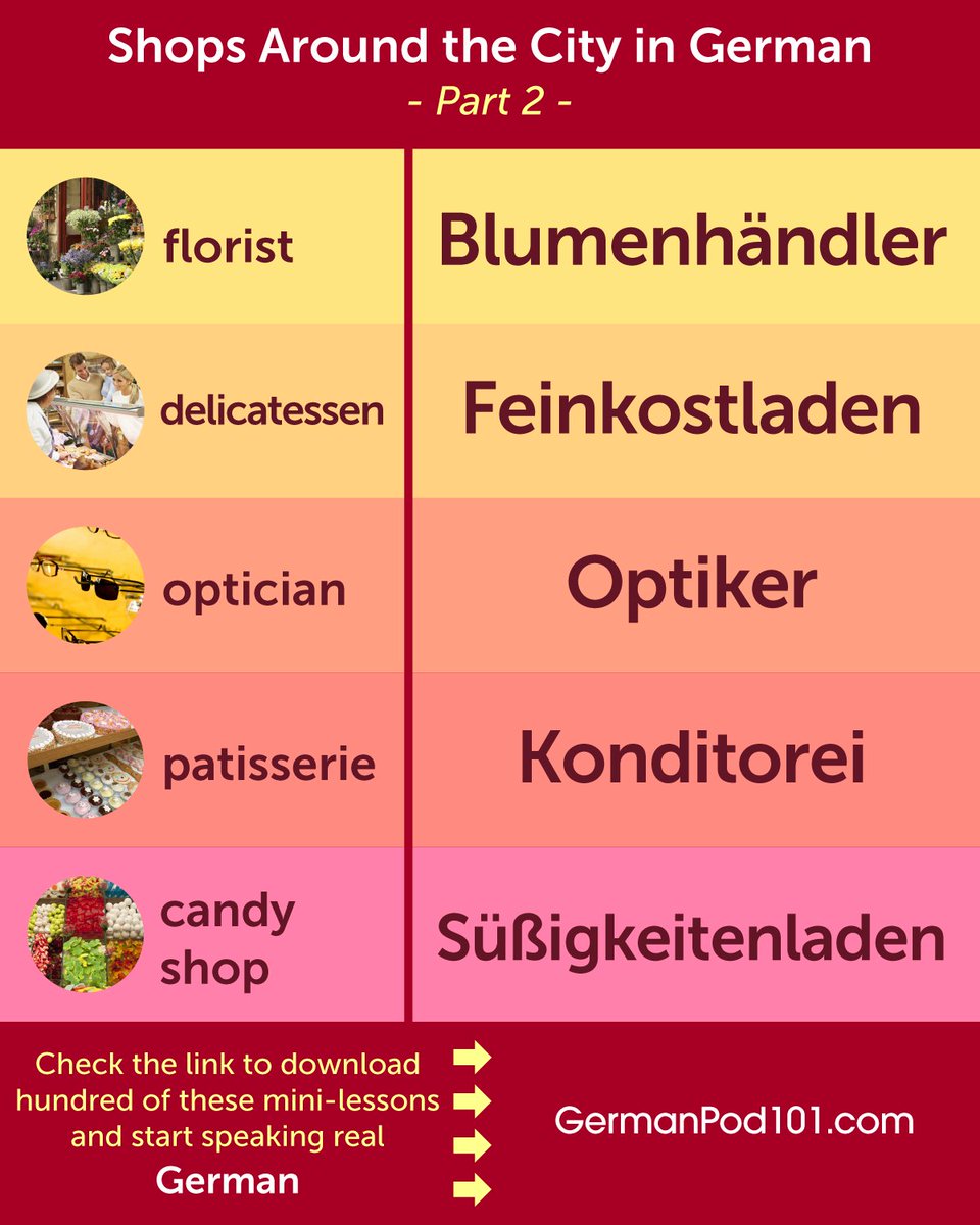 GermanPod101's tweet image. Shopping + German = instant upgrade 🛒🔥
Learn German shopping words here 👇
👉 bit.ly/3Y5lH5k

#HolidayShopping #GiftShop #LearnGerman