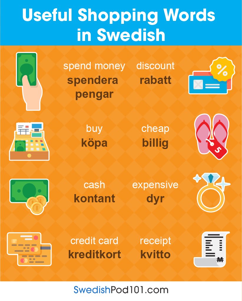 SwedishPod101's tweet image. Shopping + Swedish = instant upgrade 🛒🔥
Learn Swedish shopping words here 👇
👉 bit.ly/44FAt6q

#HolidayShopping #GiftShop #LearnSwedish