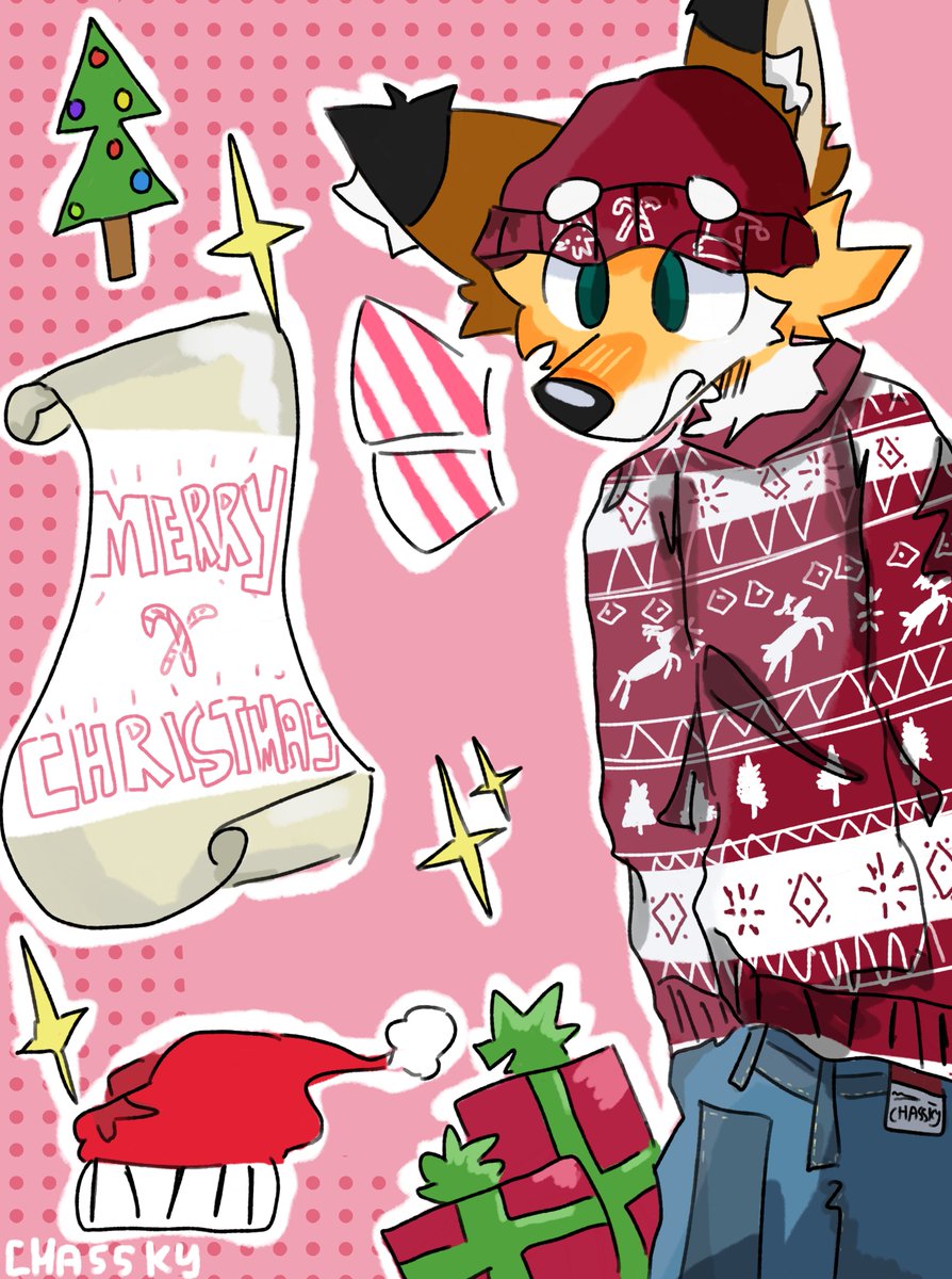chasskyfox's tweet image. merry christmas guyts