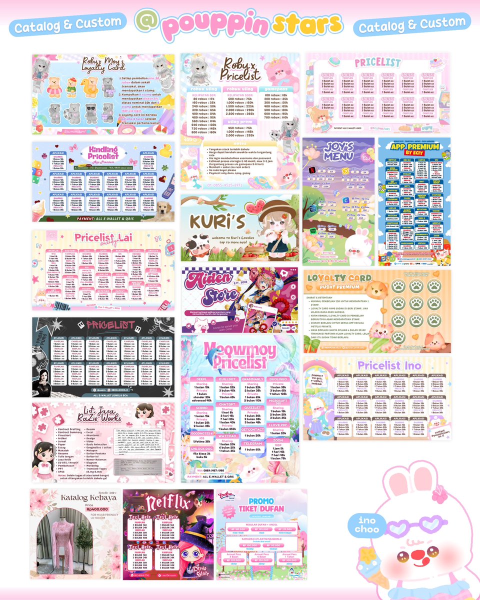 pouppinstars's tweet image. - help rt, tysm!

🎄✨ NATARU SALE ꔛ 🔖

꒰ ⁺🎁 diskon spesial ꔛ min. 10k
⌗ periode : 25 — 26 desember

🏷️ ꒰ ⁺🍰 25% off
⌗ 2 slot tercepat ✨

🏷️ ꒰ ⁺🍯 15% off
⌗ 5 slot selanjutnya

🛒 ꒰ ⁺🧺 catalogue:
⌗ opl.to/pouppinstars ♡

#zonauang edit pl pricelist