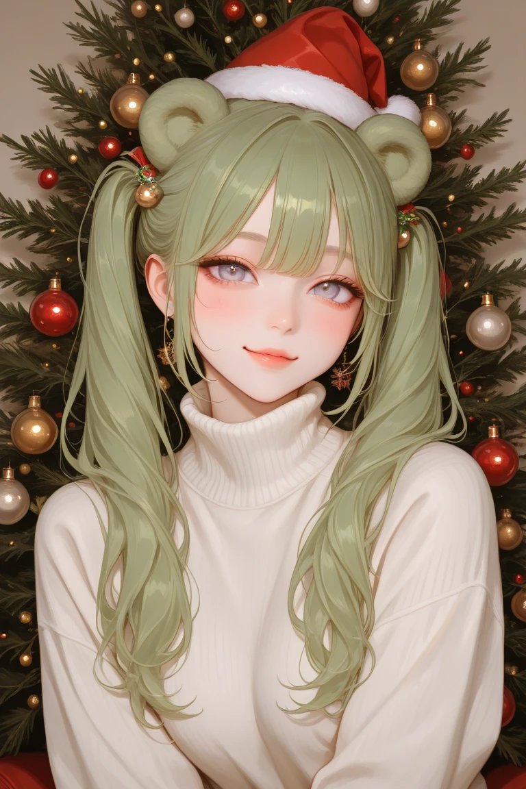 そして今日もクリスマスモードの熊娘です🐻🎄✨ #AIイラスト #熊娘