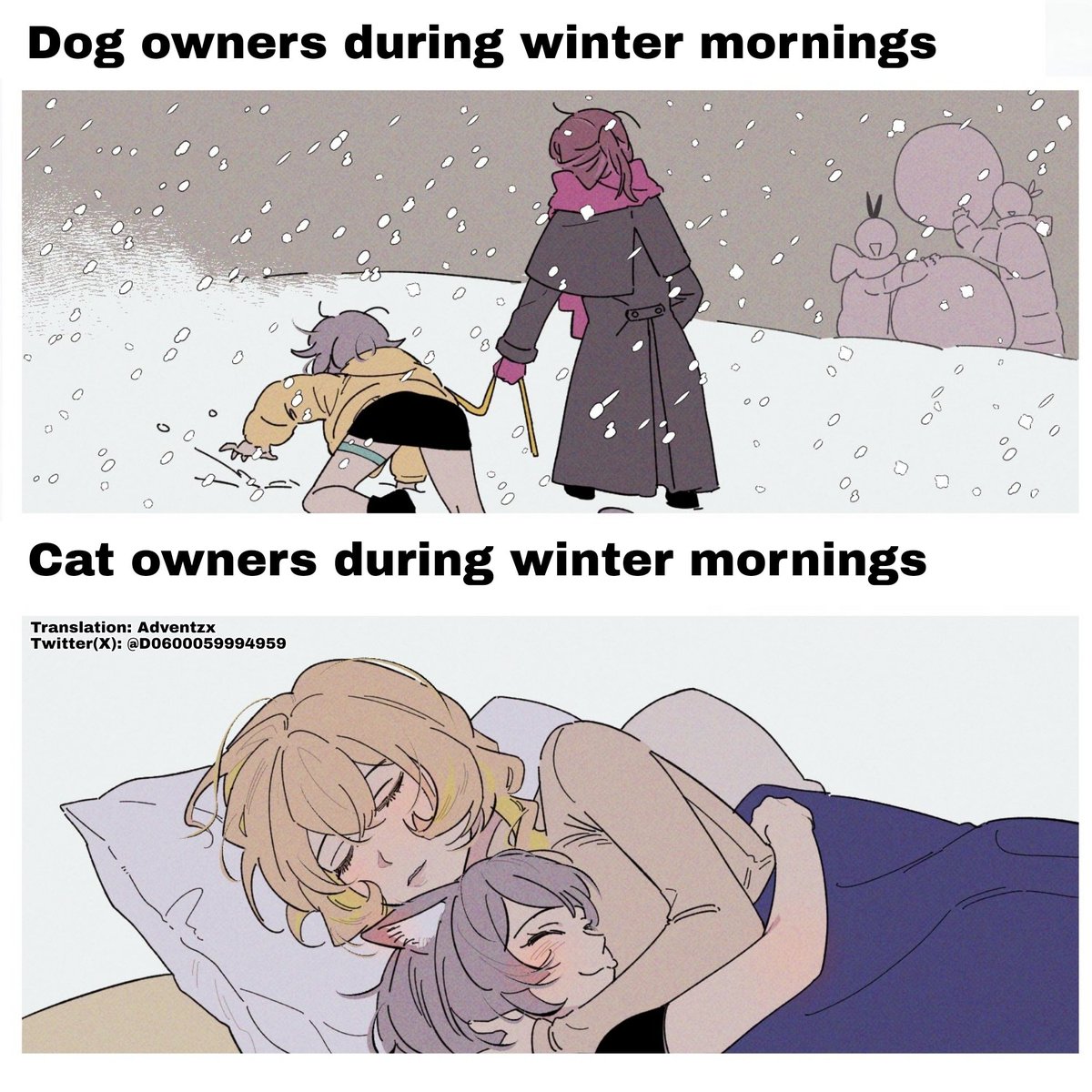 Adventzx1's tweet photo. Duality of pet ownership https://t.co/8QgoN1yuLh