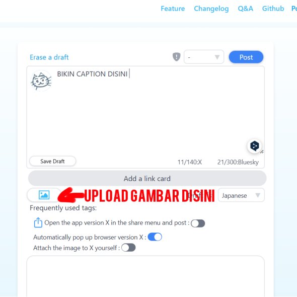synonons's tweet image. ARTIST SHARE! 
tadi aku nemu tutorial lewat di TL 
untuk post gambar, mungkin sementara disarankan dgn embed gambarnya. 
skyshare.nekono.dev
login akun bluesky, upload kayak dibawah lalu dapet link buat post di twt. 
Otomatis ke upload di BS dan X sekaligus
