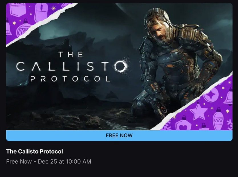 OK last tweet tonight, #TheCallistoProtocol  is free right now on Epic Games Store. Grab it before its gone!