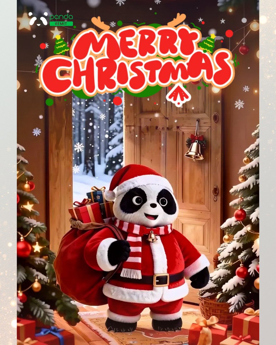 remit_panda's tweet image. 🎄 Merry Christmas~🎅

Wishing you a merry, bright Christmas filled with joy, laughter, and all the little wins! 🎁✨

Our festive panda is here to spread extra cheer—open the app now for a surprise holiday treat! 🐼

#PandaRemit #christmas2025 #christmasgifts #HolidayCheer