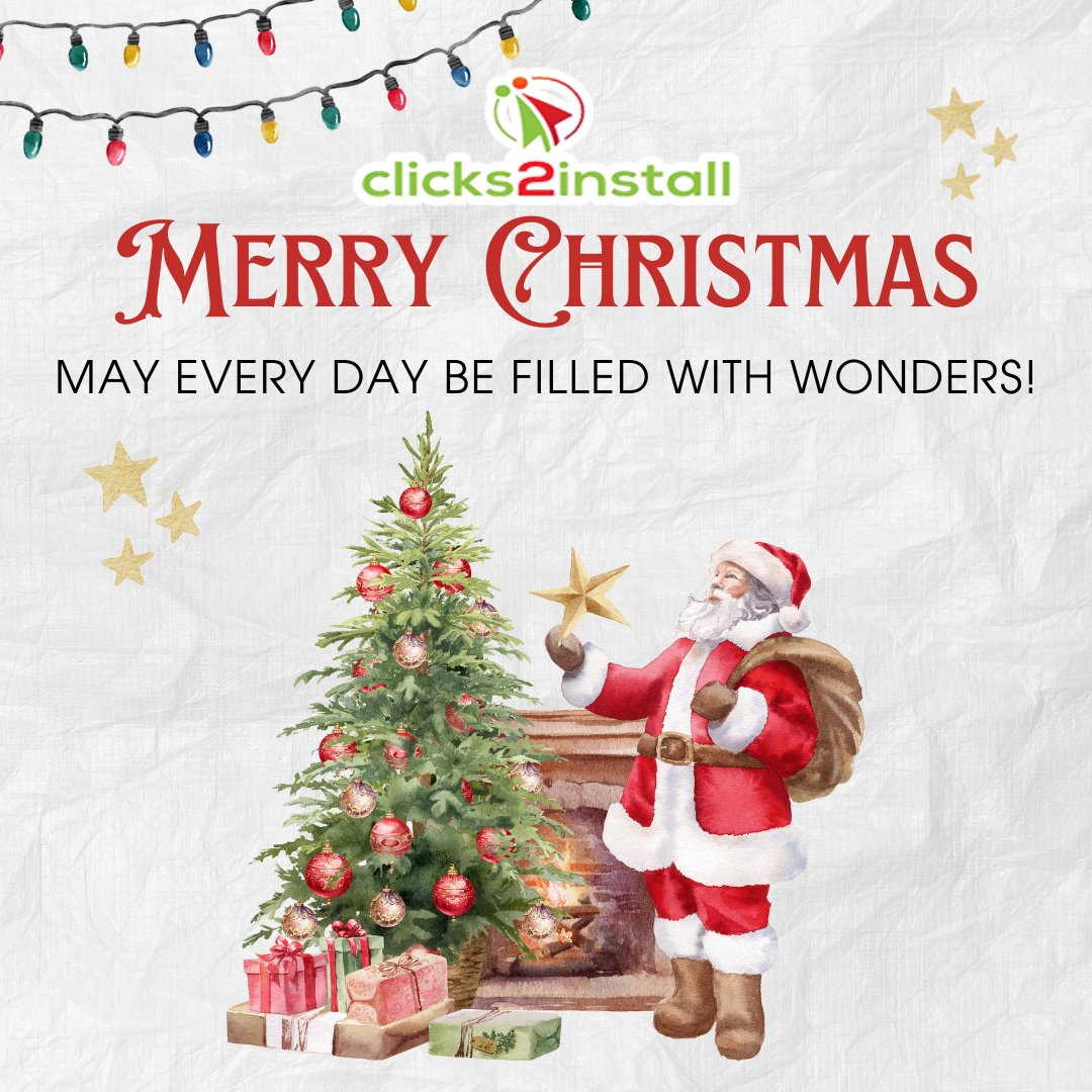 clicks2install's tweet photo. 🎄 Merry Christmas from Clicks2install! 🎄

Wishing our partners, clients &amp; community a season filled with joy, success, and new opportunities.

✨ May every day be filled with wonders!

🎅🎁🎄

#MerryChristmas #Clicks2install  #AffiliateMarketing #PerformanceMarketing #Growth https://t.co/rjoywOGywh