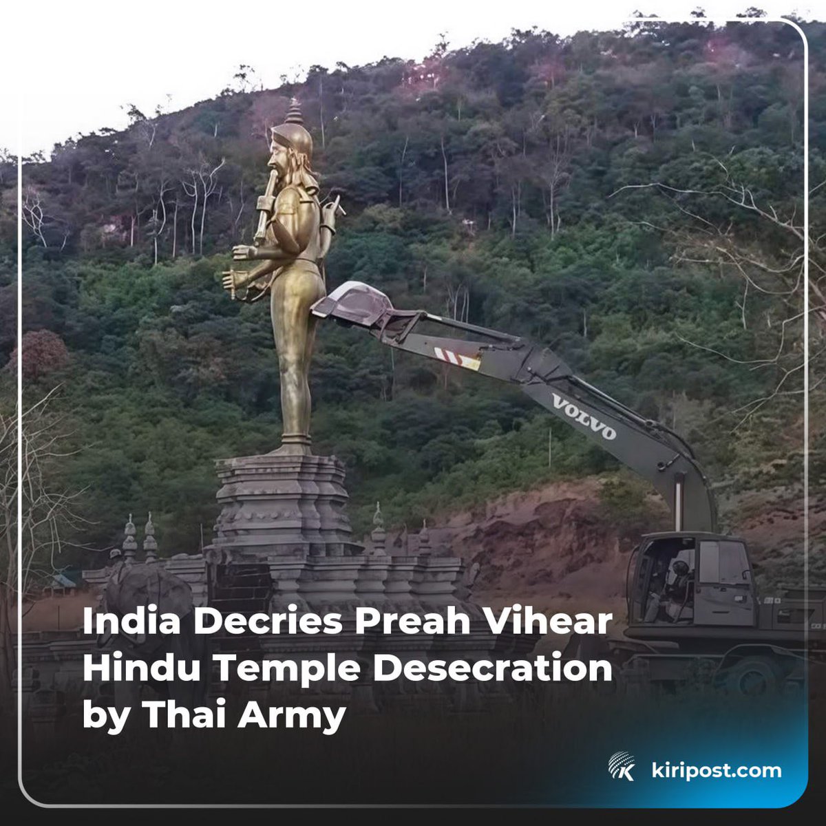 Kiripost's tweet image. The Indian government said notwithstanding territorial claims, such disrespectful acts hurt the sentiments of followers around the world, and should not take place
kiripo.st/DWcZDr