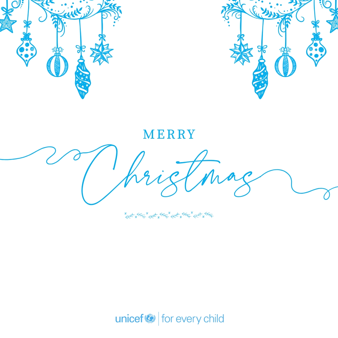 UNICEFIndia's tweet photo. From our UNICEF family to yours, wishing you a #MerryChristmas. https://t.co/jfI2sqatUl