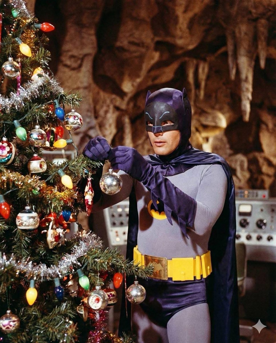 landofthe80s's tweet image. Even Batman is ready for Christmas!