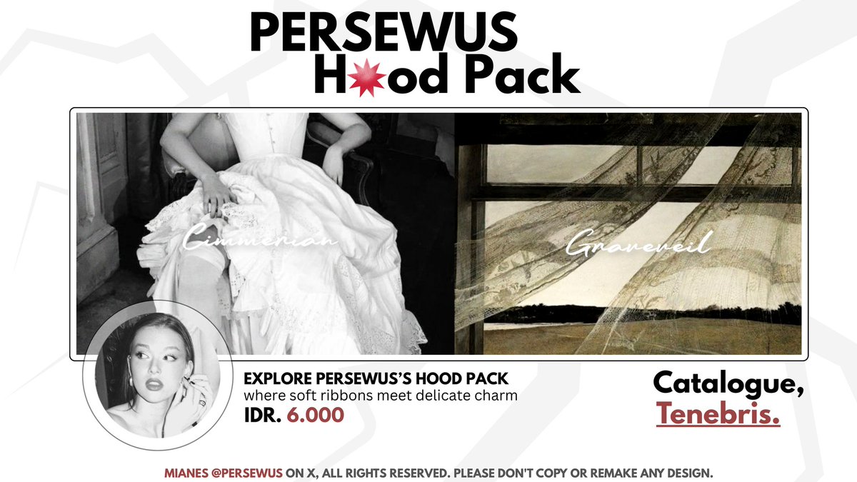 persewus's tweet image. new whispers arrive in the Persewus Hood Pack. fragments of "Regal Antiquity" : TENEBRIS, REGAL, CITADEL &amp;amp; SYLVAN. please show them lots of love &amp;amp; DM me if anything seems off ♡