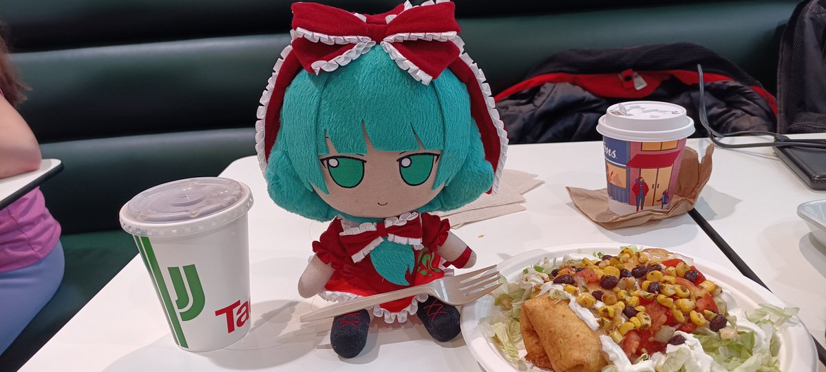 Least bad food court purchase. $10 for a chimichanga fountain drink