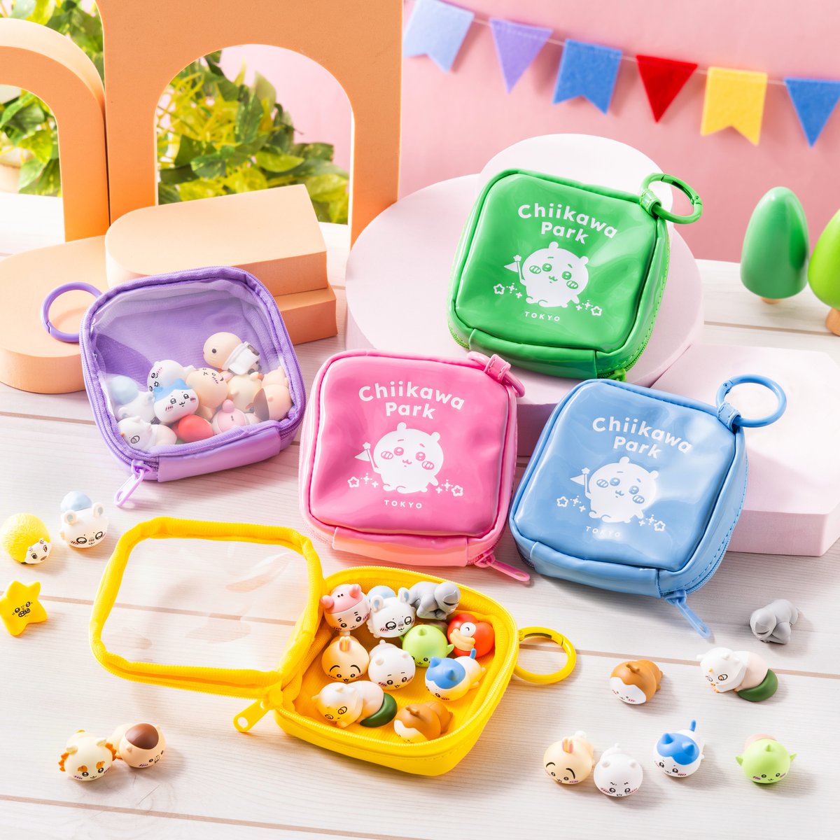 ちいかわ　ちいかわパーク　フィギュア　ポーチ 🫘まめまめフィギュア 🛍️購入手順 ポーチを選ぶ 🔽 好きなフィギュア