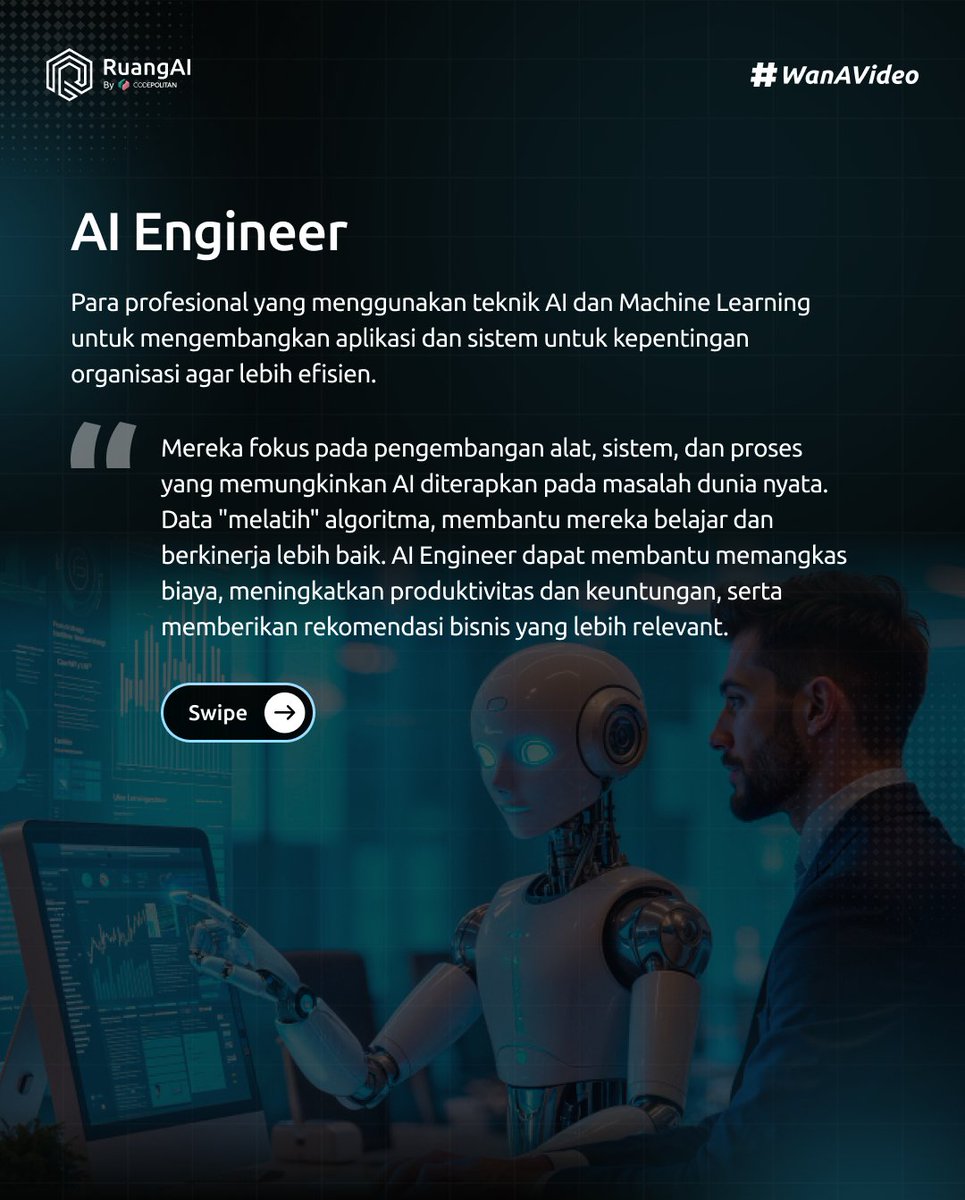 CodePolitan's tweet image. Karir yang akan tetap relevant di tahun 2026!!!

Cek 3 rekomendasinya diatas ya 👆😉✨

Yuk manfaatkan AI sebagai alat, apapun profesinya.. kamu tetap jadi pemeran utamanya~

Follow: @codepolitan dan @alibaba_cloud

#GenAIVideoFest #RuangAI