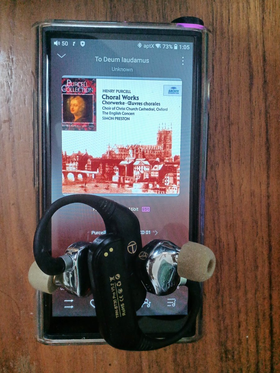 mounjaro125's tweet photo. #本日のオーディオ
使用機器:Fiio M15S,TRN BA16,TRN BT30PRO #中華オーディオ
パーセル作曲､ピノック指揮「テ・デウム」🎧😎
ヘンデルの60年くらい前のパイセンによる聞きやすい教会音楽(🇬🇧ブリテン系教会音楽⛪️は総じて日本人にとって聞きやすい場合が多い)🎶 https://t.co/SGtye7TYdZ