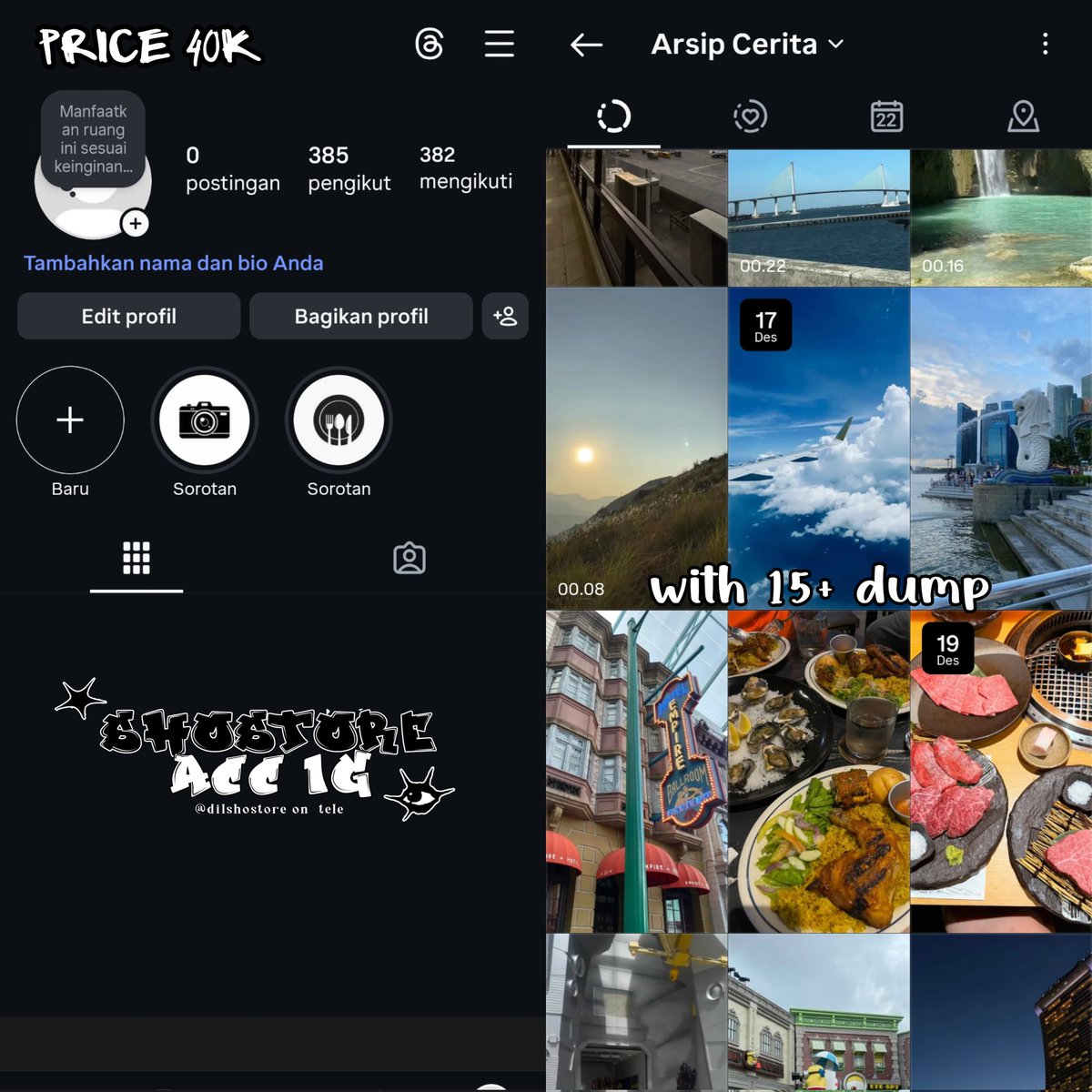 sho | jual akun ig tweet media