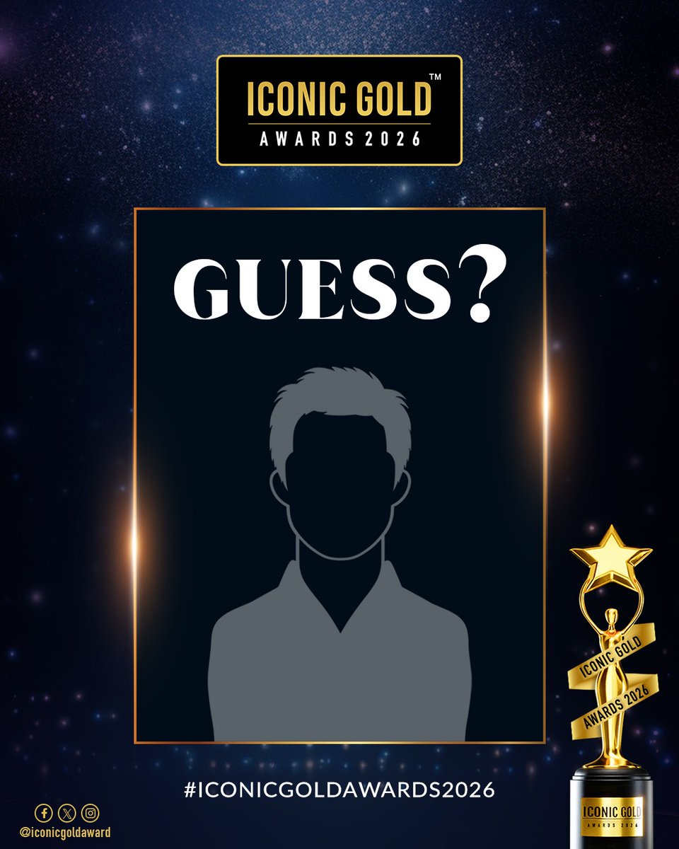 IconicGoldAward's tweet photo. Guess who’s about to shine at the Iconic Gold Awards 2026? 👀✨
A face you admire.
A name you love🏆
#GuessWho #IconicGoldAwards2026 https://t.co/tDybR61PVy